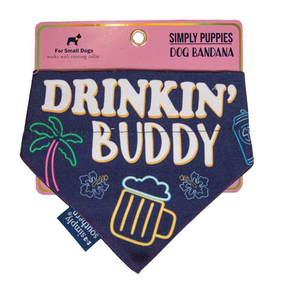 SIMPLY PUPPIES BANDANA - Drinkin Buddy - by Simply Southern