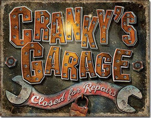 Cranky's Garage - Vintage-style Tin Sign