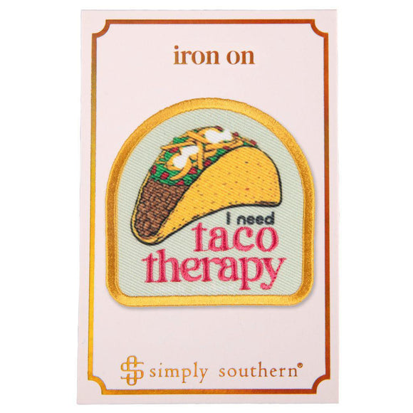 Iron on Patch - Taco Therapy - by Simply Southern