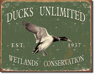 Ducks Unlimited - 1937 - Vintage-style Tin Sign