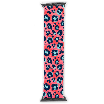 Coral Leopard - Cloth Watchband - by Southern Couture