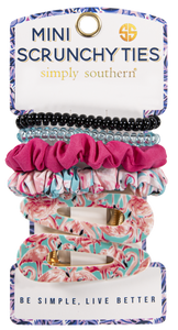 Mini Scrunchy Ties - Flamingo - by Simply Southern