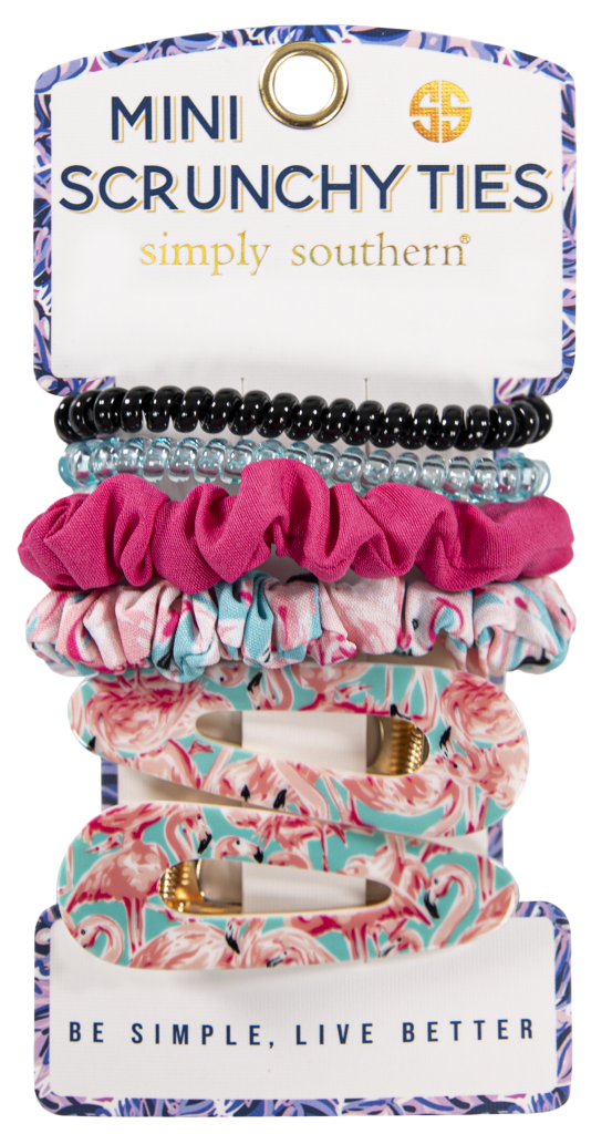 Mini Scrunchy Ties - Flamingo - by Simply Southern