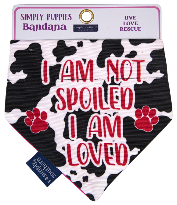 SIMPLY PUPPIES BANDANA - I am not Spoiled - by Simply Southern