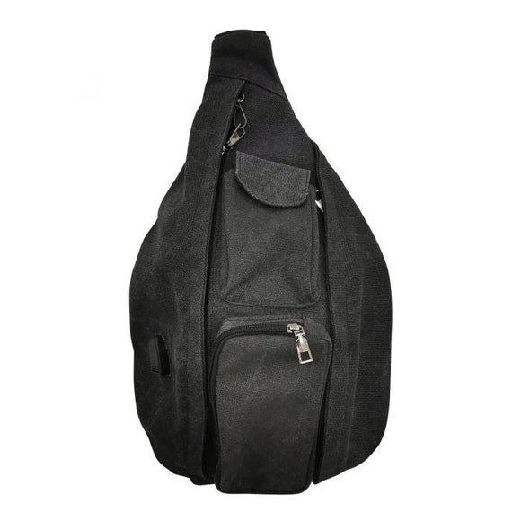 Rucksack Anti-Theft Sling Bag - Charcoal - by Calla