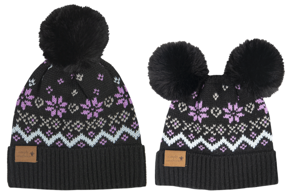 Mommy & Me Simply Beanie - Black Sweater Set - by Simply Southern