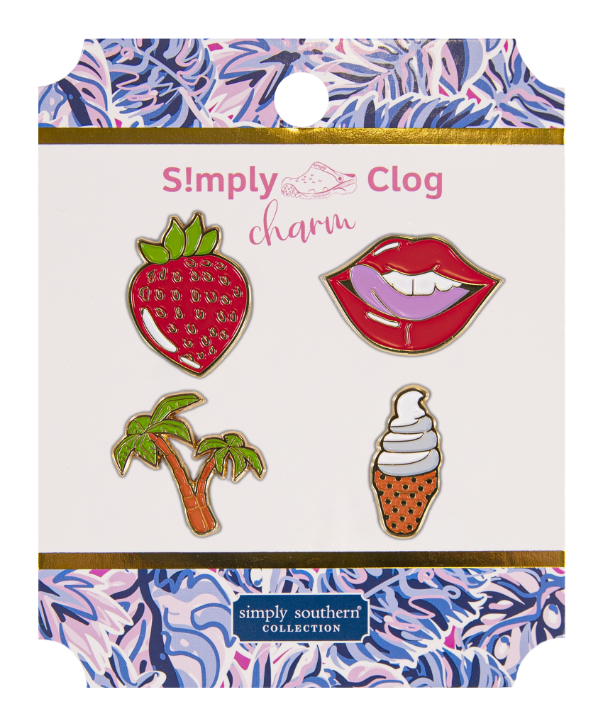 Simply Clog Metal Shoe Charm - Strawberry - by Simply Southern