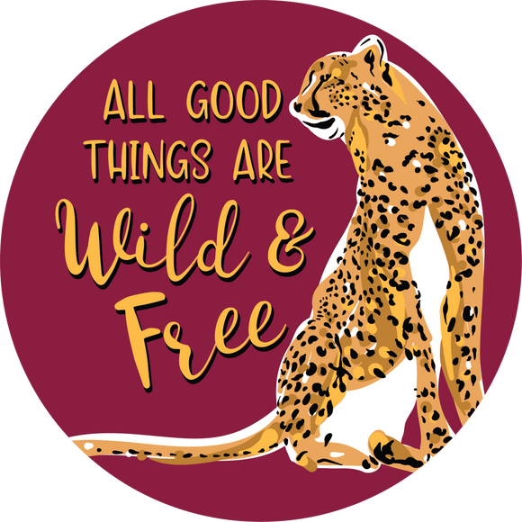 Car Coaster - Cheetah Wild and Free - by Simply Southern - www.HereTodayGoneTomorrow.store