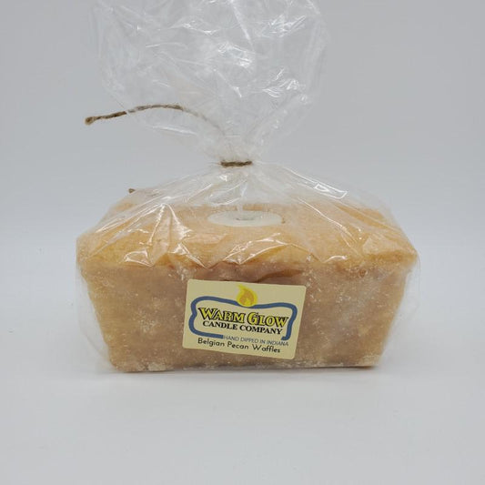 Flicker 2 Wick Loaves Candle - Belgium Pecan Waffle - by Warm Glow - www.HereTodayGoneTomorrow.store