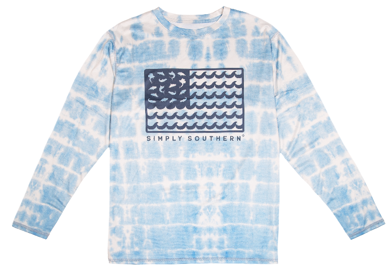Fish Flag (Men's Long Rash Guard T-Shirt) by Simply Southern