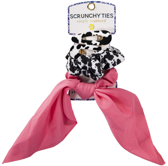 Scrunchy Ties - Cow - by Simply Southern