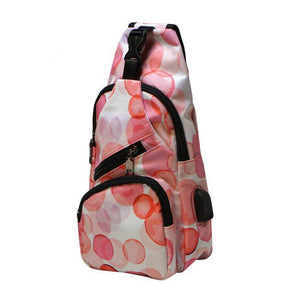 Anti-Theft Day Regular Sling Bag - Pink Bubbles - by Calla