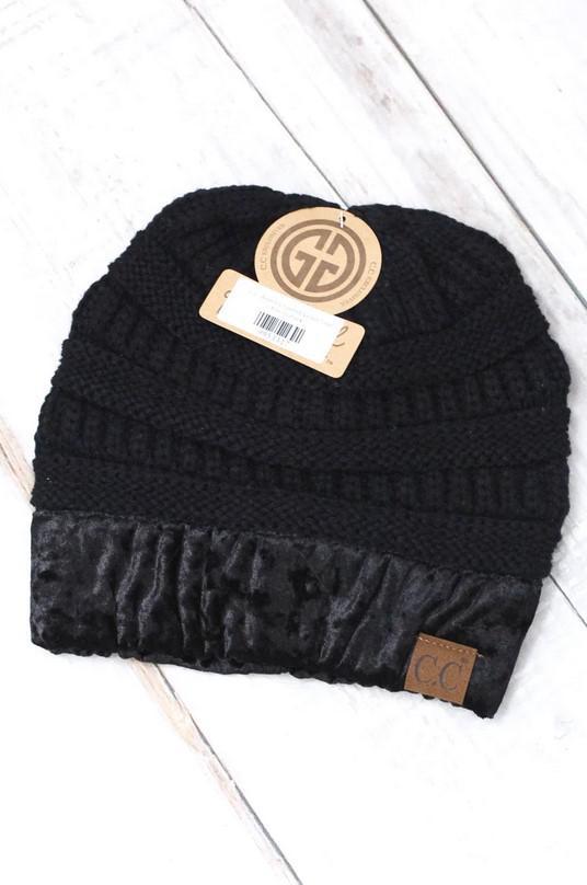 Crushed Velvet Knit Beanies (CC Beanie Exclusive) by Girlie Girl Originals