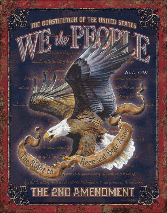 We the People Amendment - Vintage-style Tin Sign