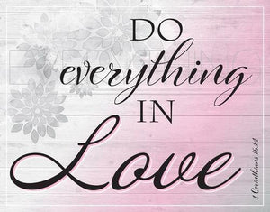 Do Everything in Love - Vintage-style Tin Sign