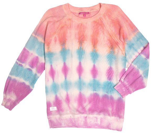 Tie Dye Waffle Crew - Candy - by Simply Southern