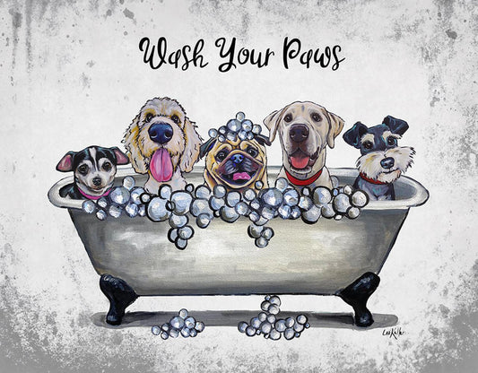 Wash Your Paws - Vintage-style Tin Sign