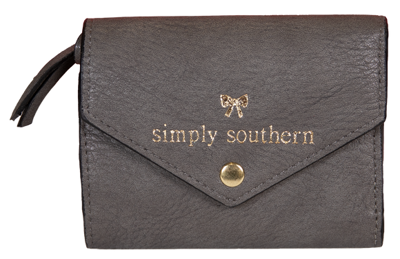 Vegan Leather Trifold Wallet - Stone - by Simply Southern Buy at Here Today Gone Tomorrow! (Rome, GA)