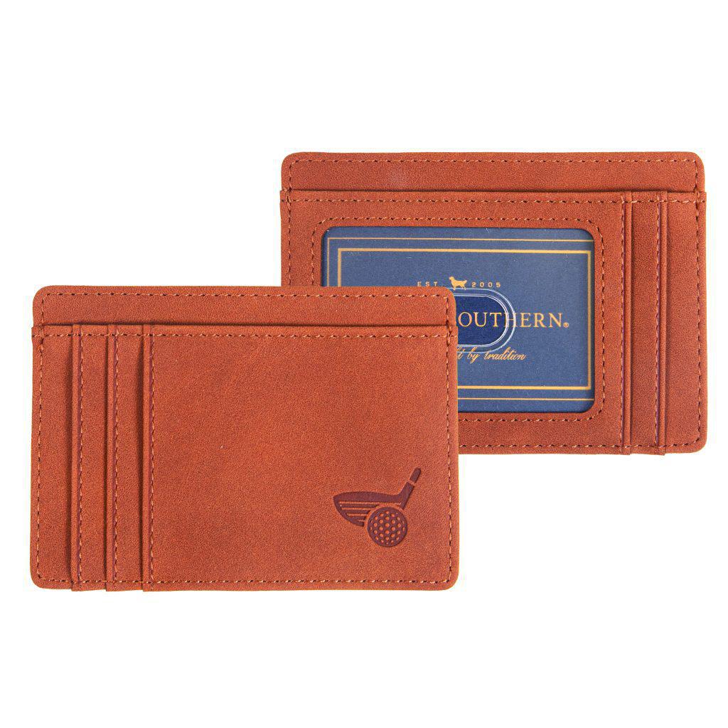 Guy's Leather Wallet - Brn Golf - by Simply Southern
