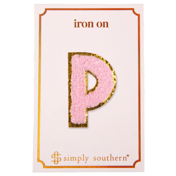 Iron on Patch Pink Letter - P - by Simply Southern