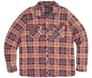 Guy's Fleece Shacket - Plaid Brown - by Simply Southern