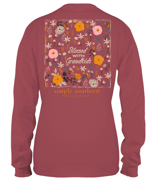 Blessed with Grandkids (Long Sleeve T-Shirt) by Simply Southern