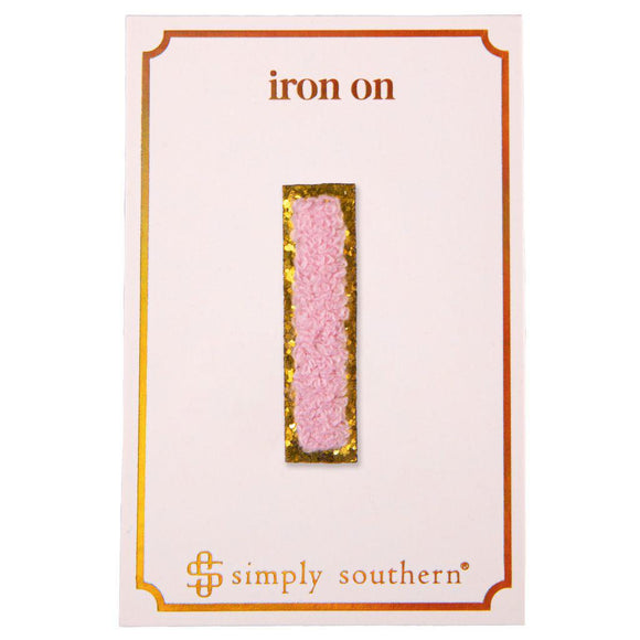 Iron on Patch Pink Letter - I - by Simply Southern