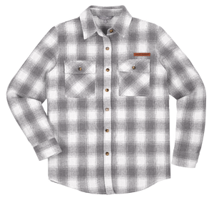 Plaid Shacket - Gray - by Simply Southern