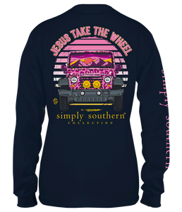 Jesus Take the Wheel (Long Sleeve T-Shirt) by Simply Southern