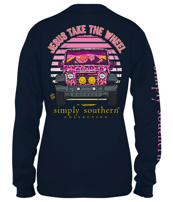 Jesus Take the Wheel (Long Sleeve T-Shirt) by Simply Southern