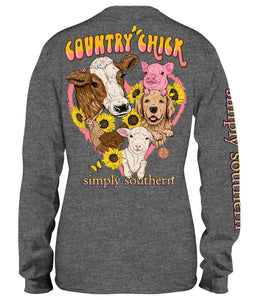 Country Chick (Long Sleeve T-Shirt) by Simply Southern