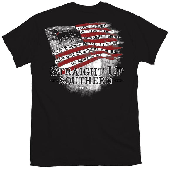 Allegiance Flag (Men's Short Sleeve T-Shirt) by Straight Up Southern