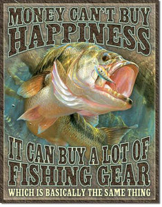 Fishing Happiness - Vintage-style Tin Sign