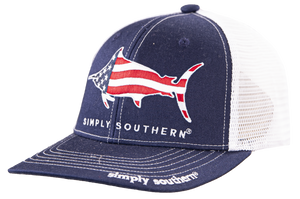 Marlin Flag - Men's Baseball Cap - by Simply Southern