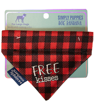 SIMPLY PUPPIES BANDANA - FREE KISSES - by Simply Southern