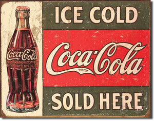 COKE - circa 1916 Ice Cold - Vintage-style Tin Sign
