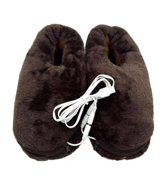 USB Heated Slip on Slippers - Coffee Brown Buy at Here Today Gone Tomorrow! (Rome, GA)