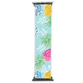 Tropic Pineapple - Cloth Watchband - by Southern Couture