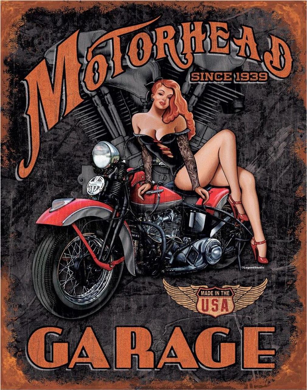 Motorheads Garage - Vintage-style Tin Sign