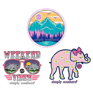 3 Pack Sticker Set - Mtn - by Simply Southern