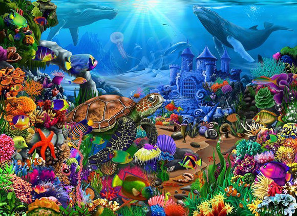 Underwater Seascape Wood Puzzle - Majestic 500pc - by Springbok