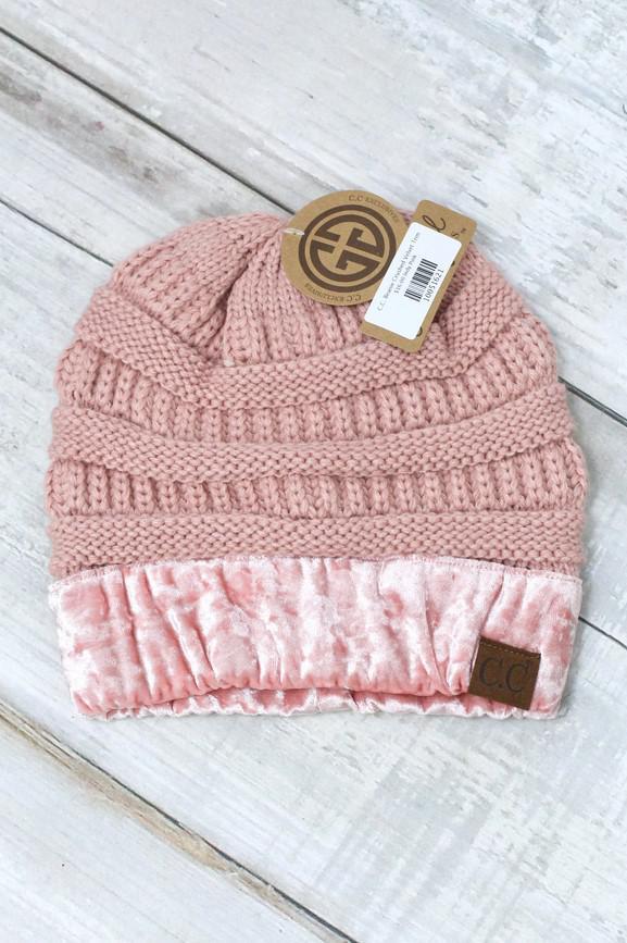 Crushed Velvet Knit Beanies (CC Beanie Exclusive) by Girlie Girl Originals