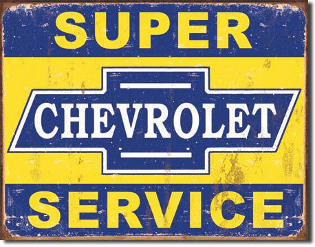 Super Chevy Service - Vintage-style Tin Sign