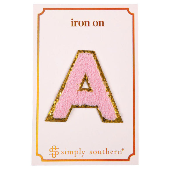 Iron on Patch Pink Letter - A - by Simply Southern