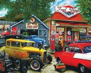 Hot Rod Cafe Puzzle -1000pc - by Springbok Buy at Here Today Gone Tomorrow! (Rome, GA)