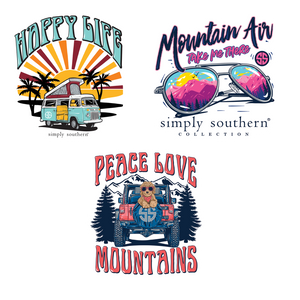 Sticker Set - Mountain Happy Life - by Simply Southern