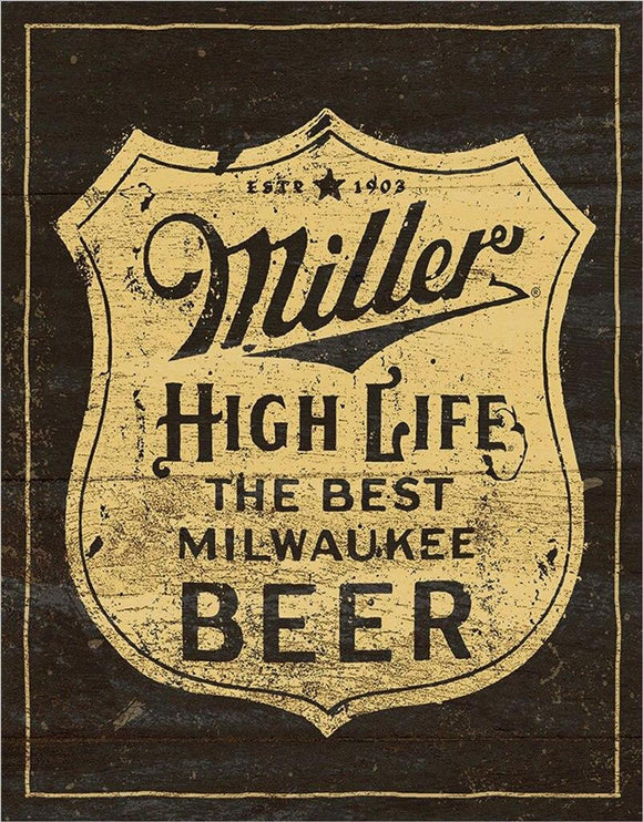Miler - Vintage Shield - Vintage-style Tin Sign