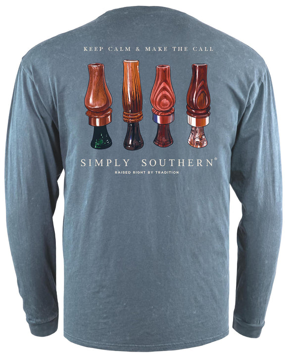 Call (Men's Vintage Long Sleeve T-Shirt) by Simply Southern