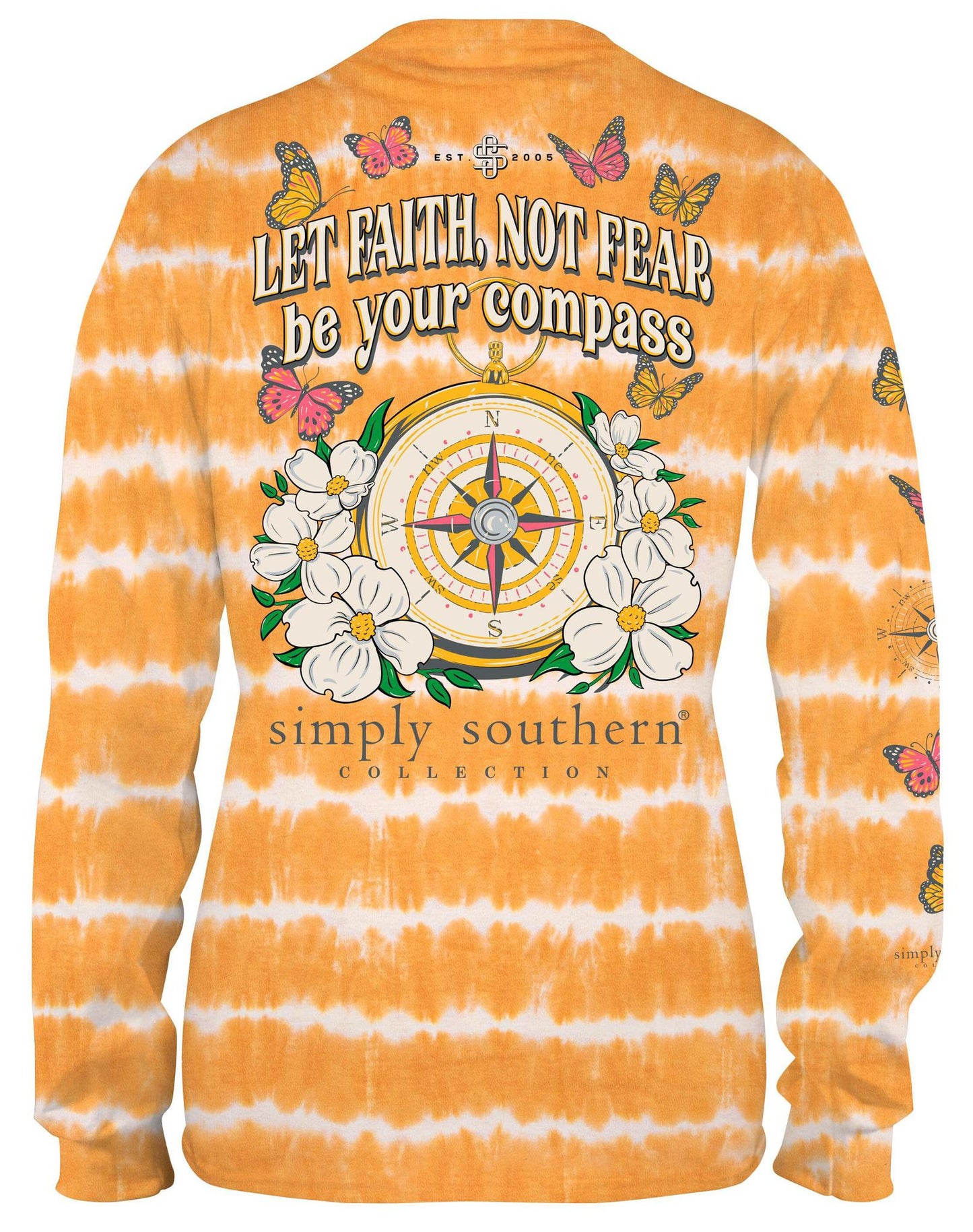 Let Fear Compass (Long Sleeve T-Shirt) by Simply Southern