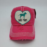 Dog Mom Heart Hat (Baseball Cap)